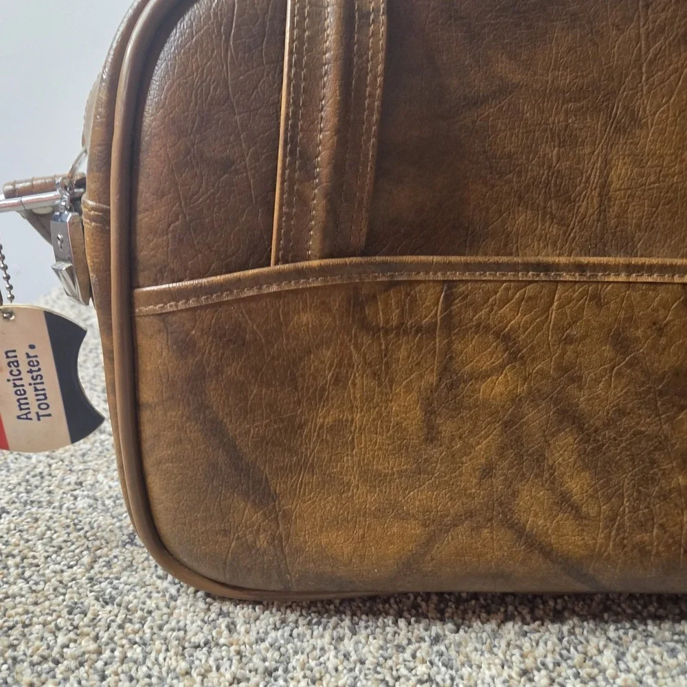 American Luggage Vintage Triumph Brown Carry On Purse Shoulder‎ Bag Travel